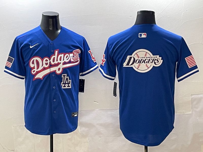 Men Los Angeles Dodgers Blank Blue Second generation Joint Name Nike 2025 MLB Jersey style 35